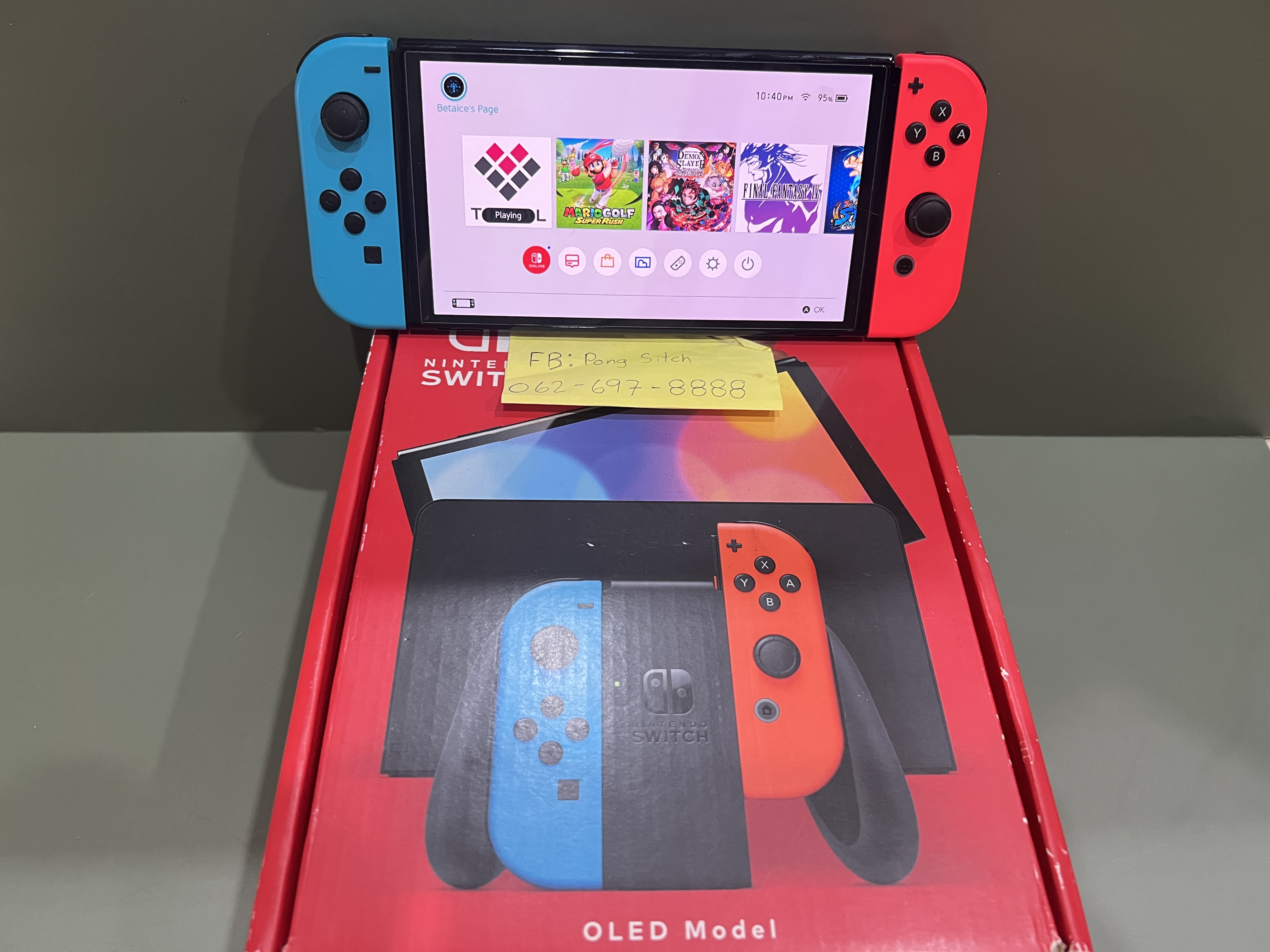 ขาย ninten switch oled  แปลงติดชิพ mem 256 ราคา 7690