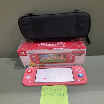 SOLD   Nintendo Switch Lite  (สีชมพู ลาย Animal Crossing) สภาพสวย ประกันถึงเดือน 4\68